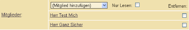Arbeitsgruppe Mitglieder zuordnen