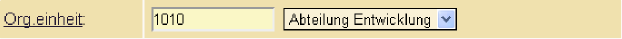 Zuordnung zu einer Organisationseinheit