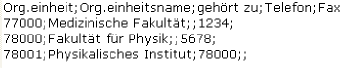 CSV Datei