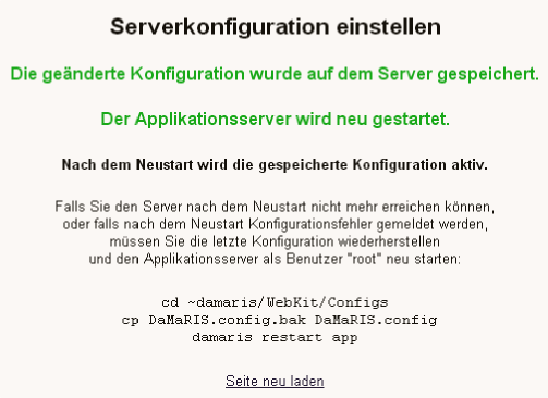Terminologie und Meldungen: Sprachen deutsch englisch Neustart