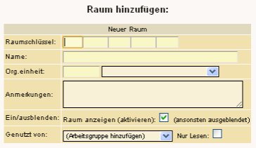 Raum hinzufügen