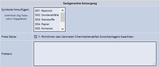 Sachgerechte Entsorgung