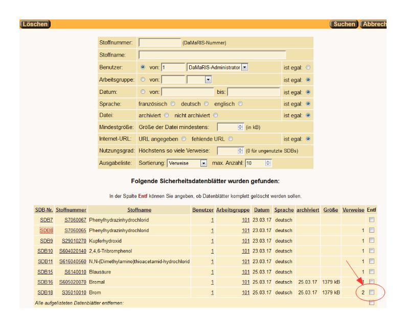 Verwalten der SDBs