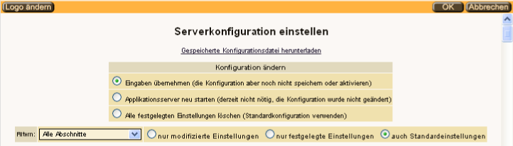 Servereinstellunngen
