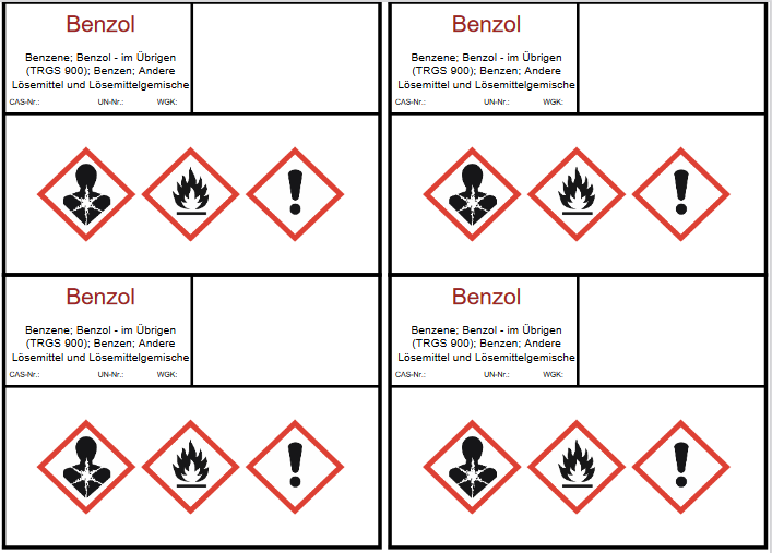 Etiketten PDF-Dokument