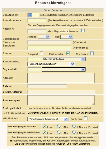 Benutzer hinzufügen